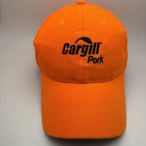 Cargill Pork Baseball Cap Hat Daystone Bright Orange Adjustable Men's Hunting